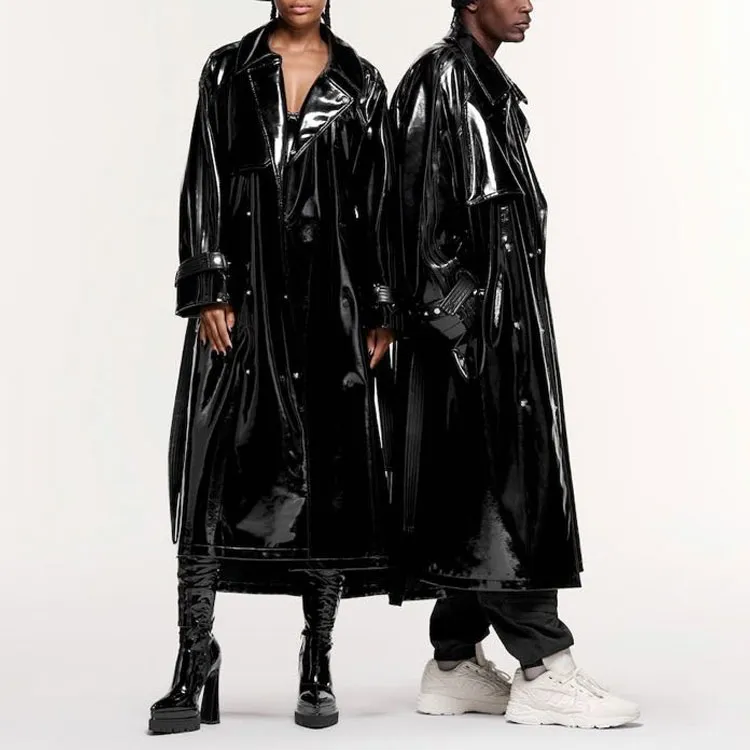 Adidas IVY PARK Trench Coats Unisex Black-4