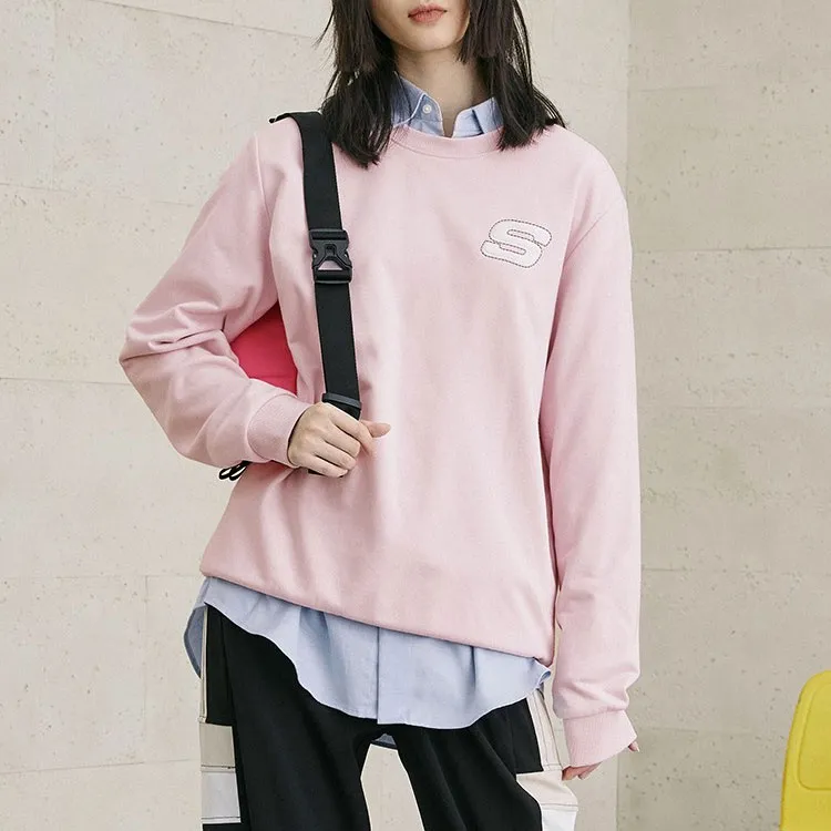 Skechers Sweatshirts Unisex Gray Pink/01NX-0