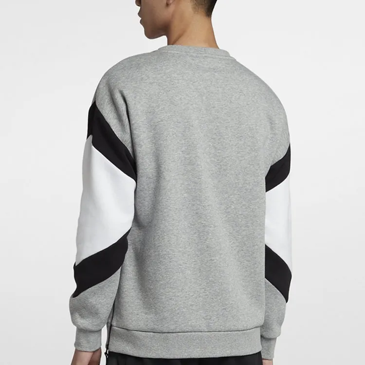 Nike Sweatshirts Men Gray White-3