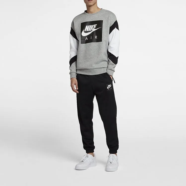 Nike Sweatshirts Men Gray White-2