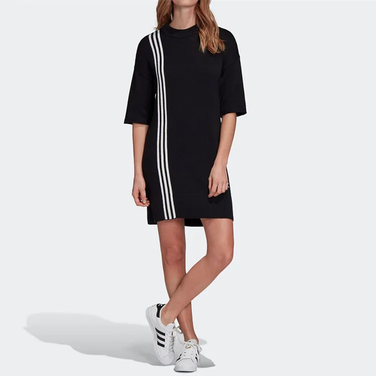 Adidas Originals Short Sleeved Dresses Women's Black-1