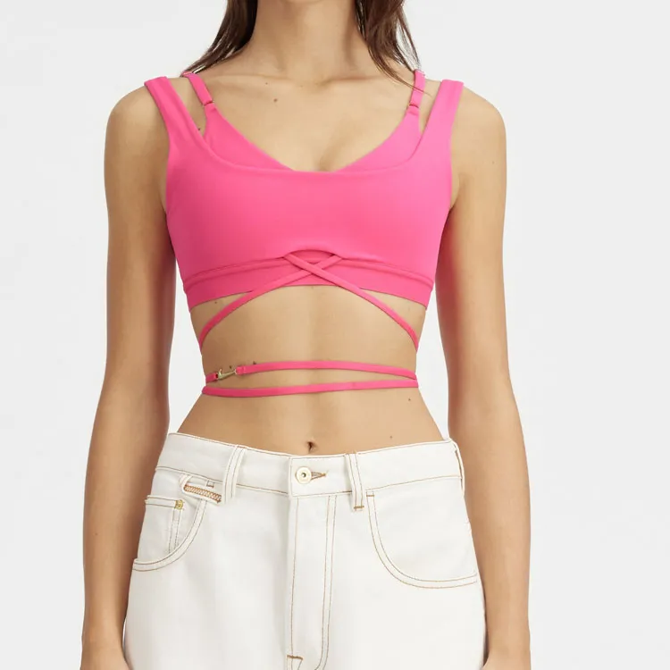Jacquemus X Nike La Brassiere Dark Pink-1