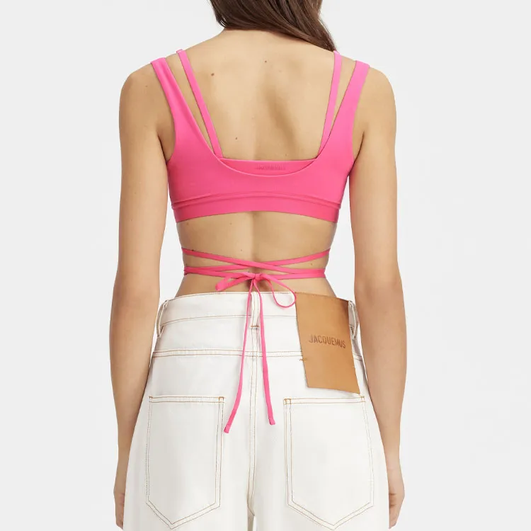 Jacquemus X Nike La Brassiere Dark Pink-2