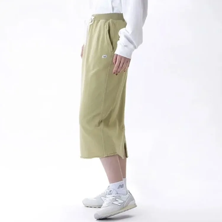 New Balance 900 French Terry Skirt Casual Long Skirt Women's Green-4