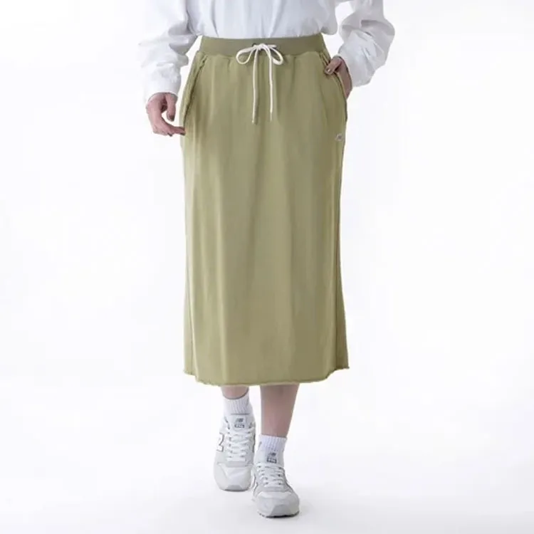 New Balance 900 French Terry Skirt Casual Long Skirt Women's Green-2