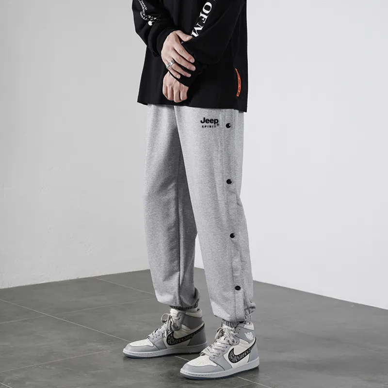 JEEP SPIRIT Summer And Fall Knitted Sweatpants Unisex-9