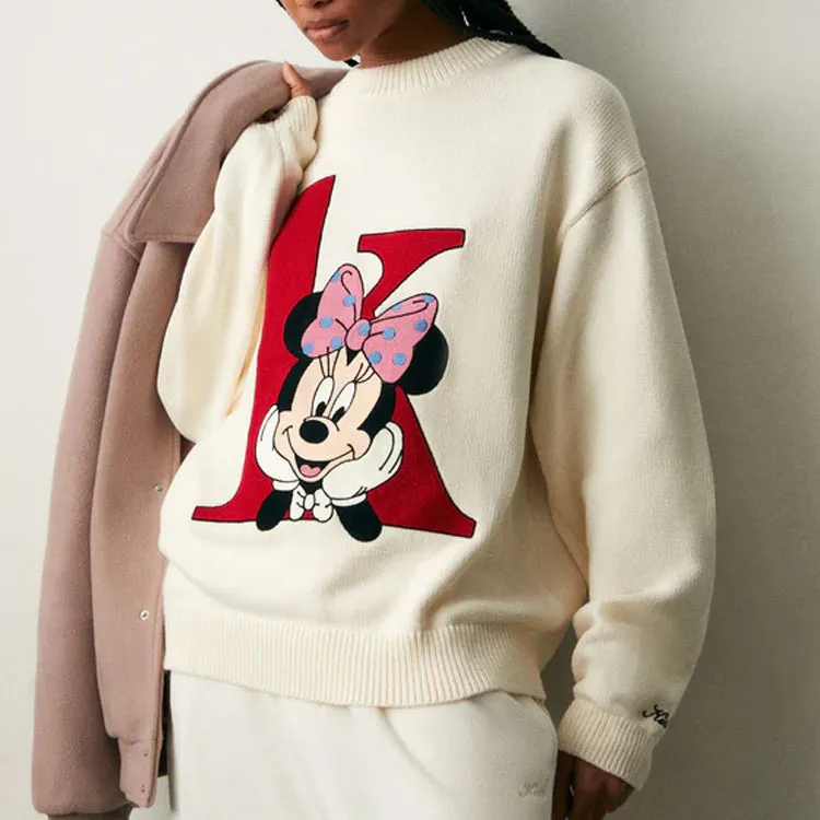 KITH For Mickey & Friends Minnie K Crewneck Sweater-2