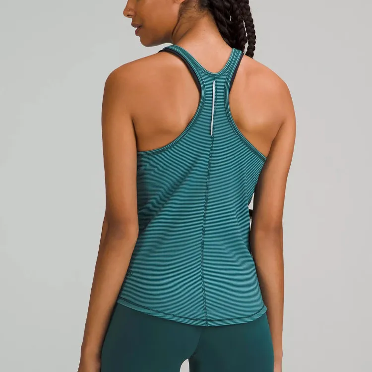 Lululemon Base Pace Sport Vests Women's Jade Green/Cool Blue-2
