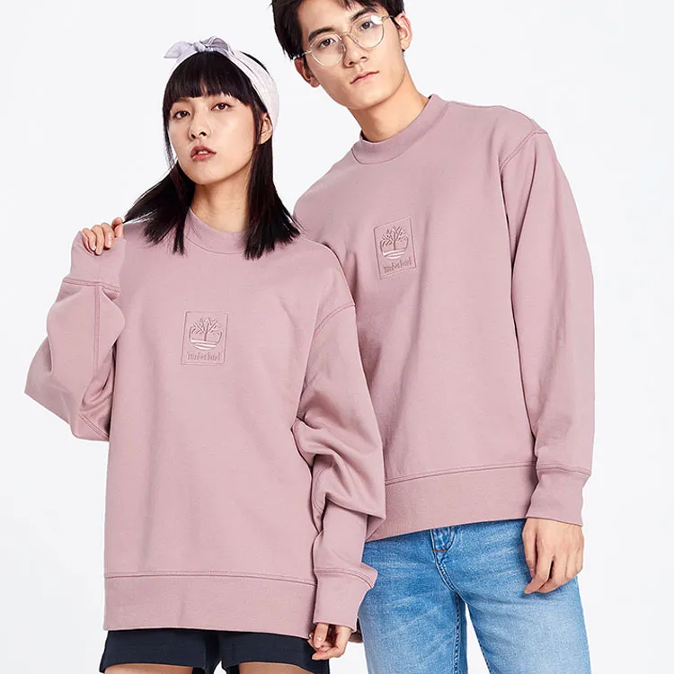 Timberland Sweatshirt Unisex Pink Gray Rose-2