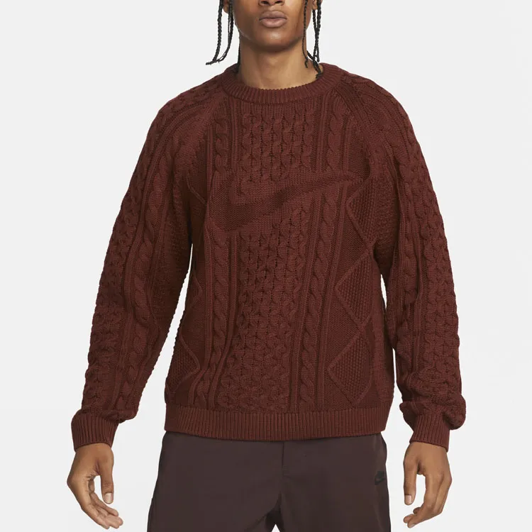 Nike Sweater Asia Version Unisex Maroon-3