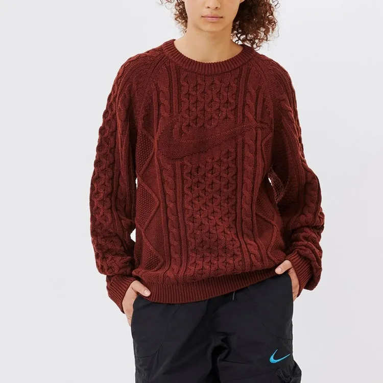 Nike Sweater Asia Version Unisex Maroon-1