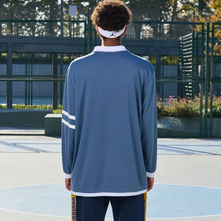NBA Polo Shirt Unisex Gray Blue-3