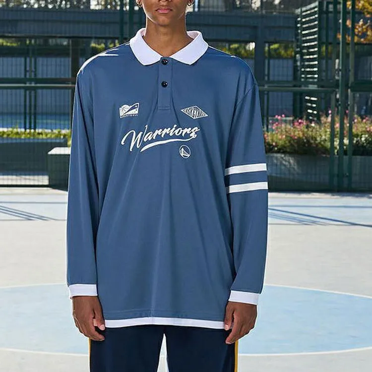 NBA Polo Shirt Unisex Gray Blue-2