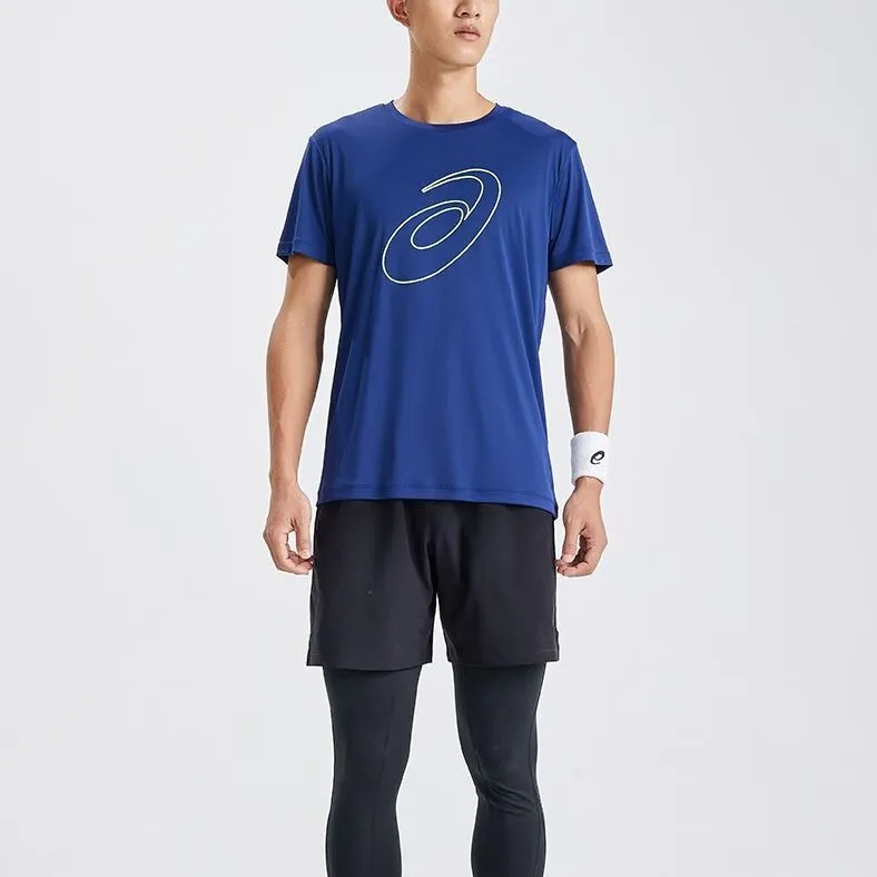 Asics T Shirts Men Dark Blue-2