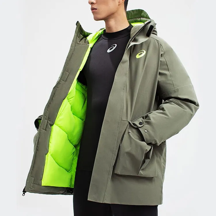 Asics Down Jacket Men's Khaki Green-3