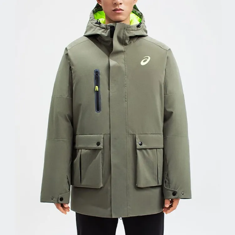 Asics Down Jacket Men's Khaki Green-2