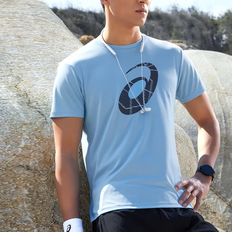 Asics T Shirts Men Blue-1