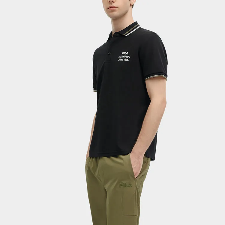 FILA Polo Shirt Men's Jet Black-2