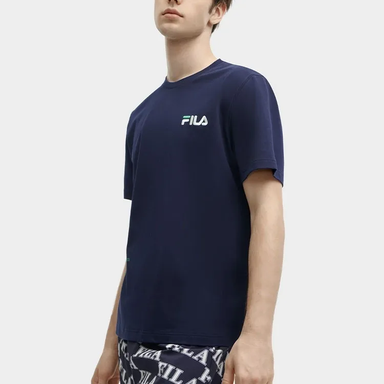 FILA T Shirt Men's Dark Ship Blue-2