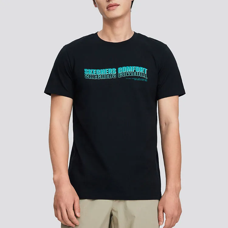 Skechers Regular T Shirt Men's Carbon Black-1