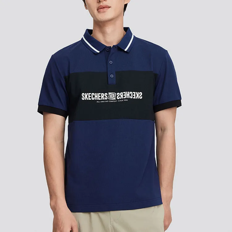 Skechers Polo Shirt Men's Marine Blue-1