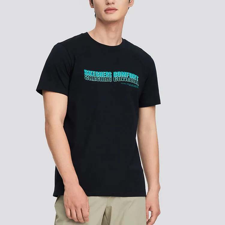 Skechers Regular T Shirt Men's Carbon Black-3