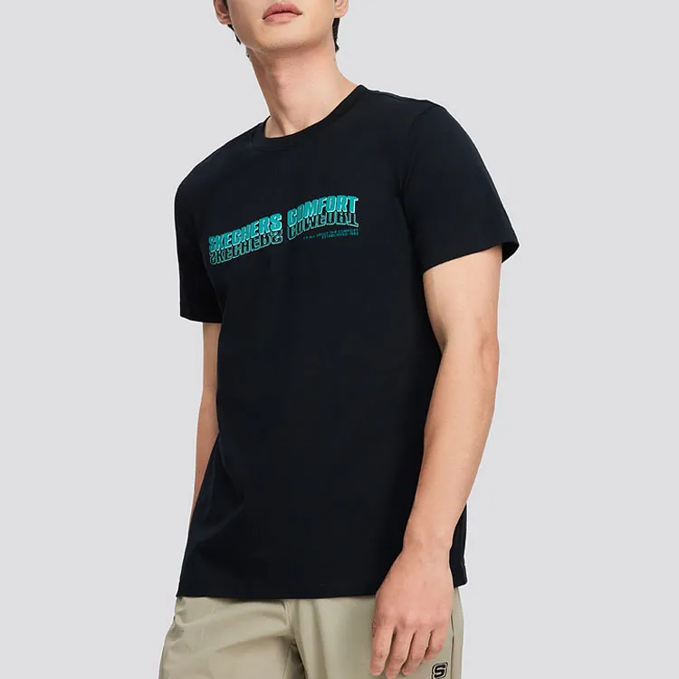 Skechers Regular T Shirt Men's Carbon Black-2