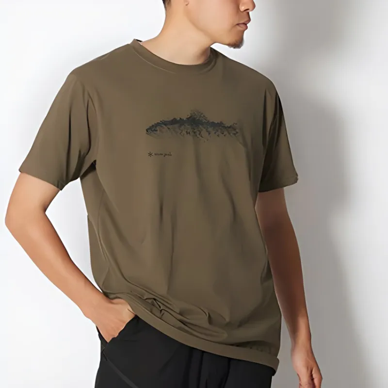 Snow Peak x TONED TROUT Regular T Shirt Unisex-4