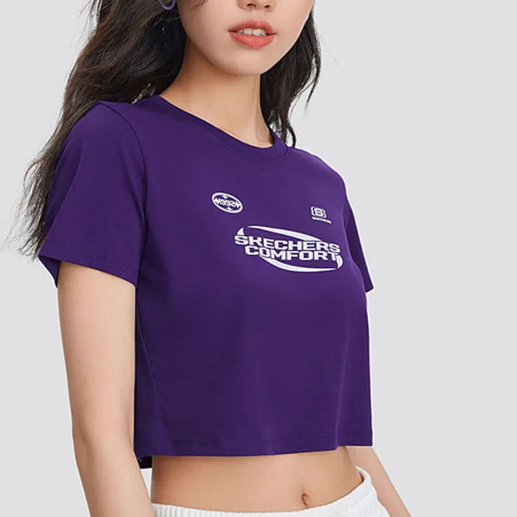 Skechers Regular T Shirt Women's Plum Purple-2