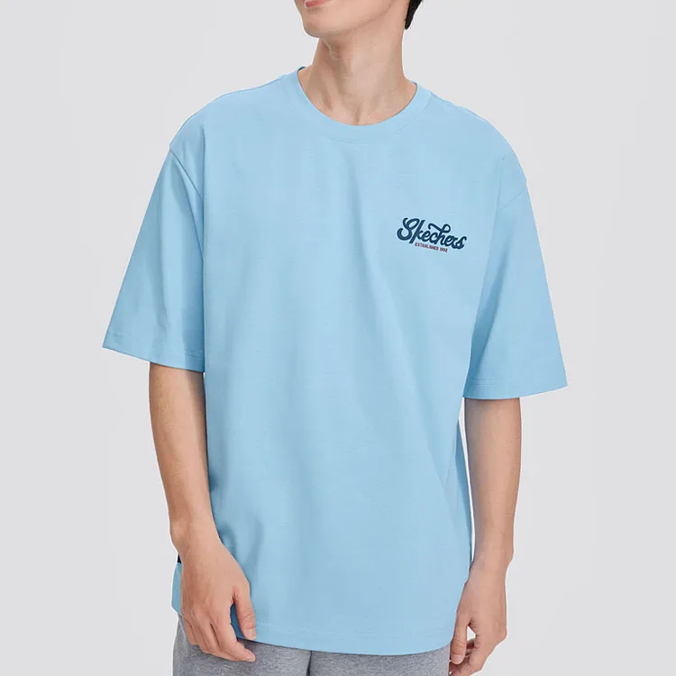 Skechers T Shirt Unisex Sky Blue-2