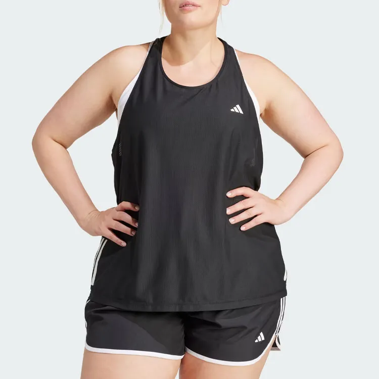 Adidas Free Shipping With AdiClub Own The Run Tank Top Plus Size-1