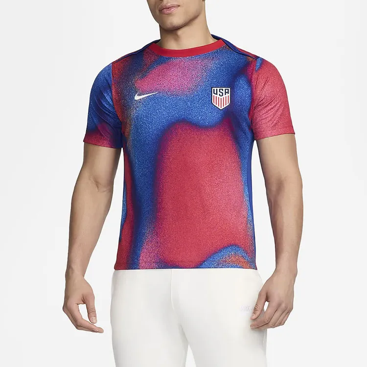 Nike USA Soccer Team Olympic Series USMNT Academy Pro Soccer Jerseys Unisex Red/Old Royal/Old Royal/White-1