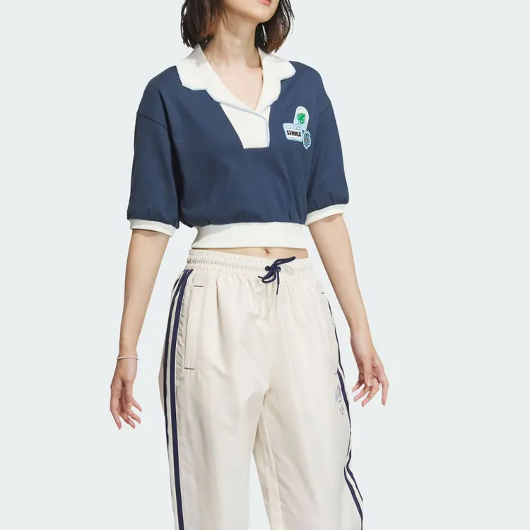 Adidas Originals Polo Shirt Women's Dark Blue/White-3