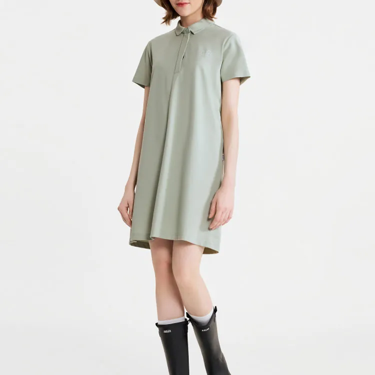 AIGLE Short Sleeved Dresses Women's Turquoise Nouveau Green-2