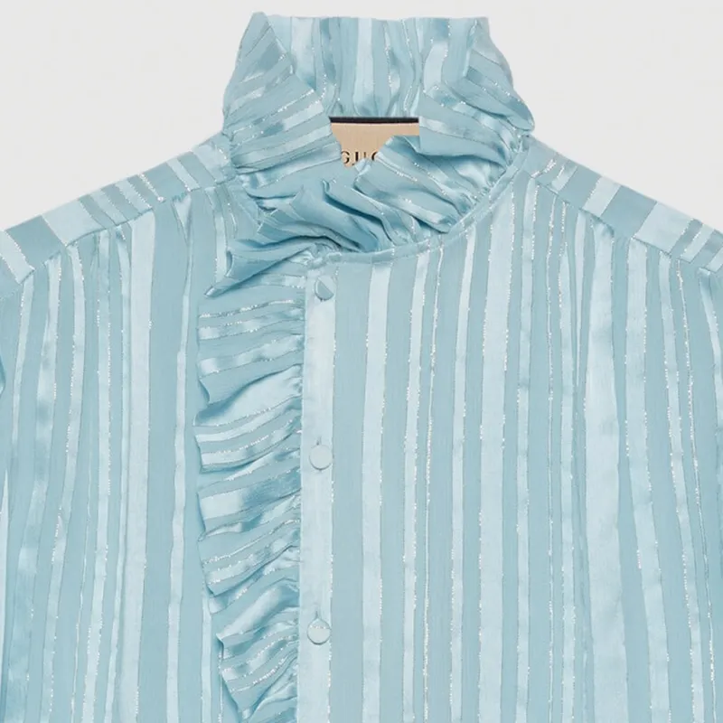 GUCCI Shirts Women's Light Blue-4