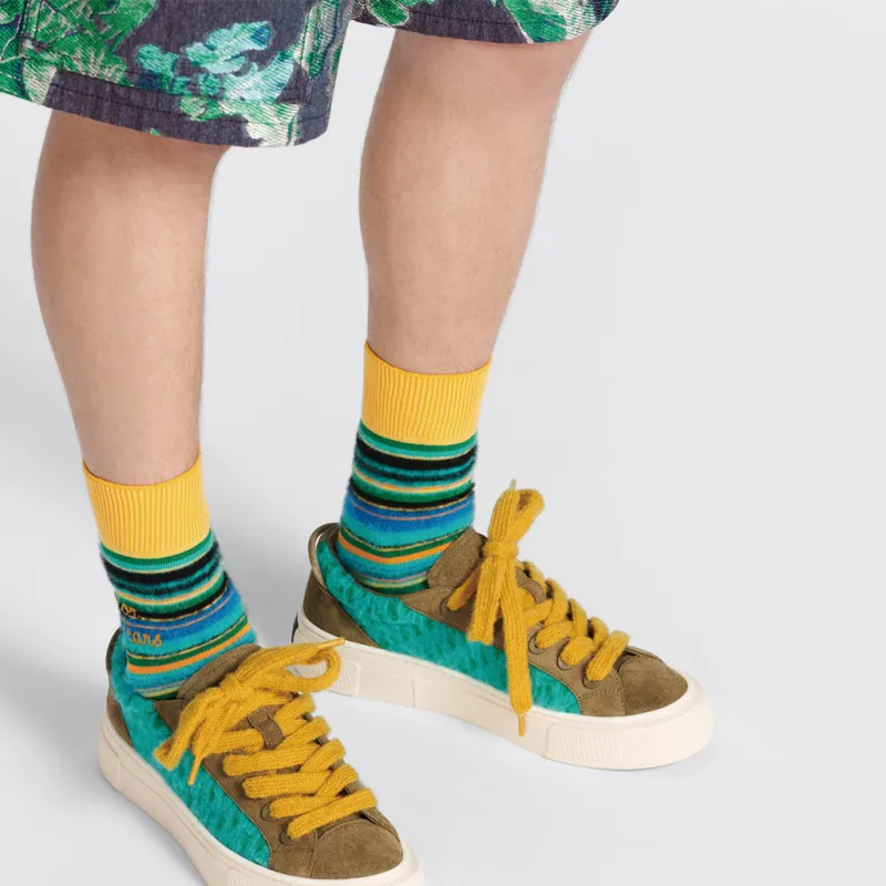 DIOR X Denim Tears Socks 'Blue/Yellow'-3