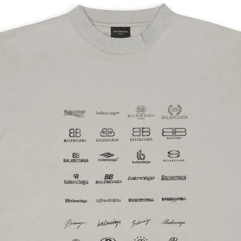 Balenciaga T Shirt Loose Fit Style Unisex Gray-6