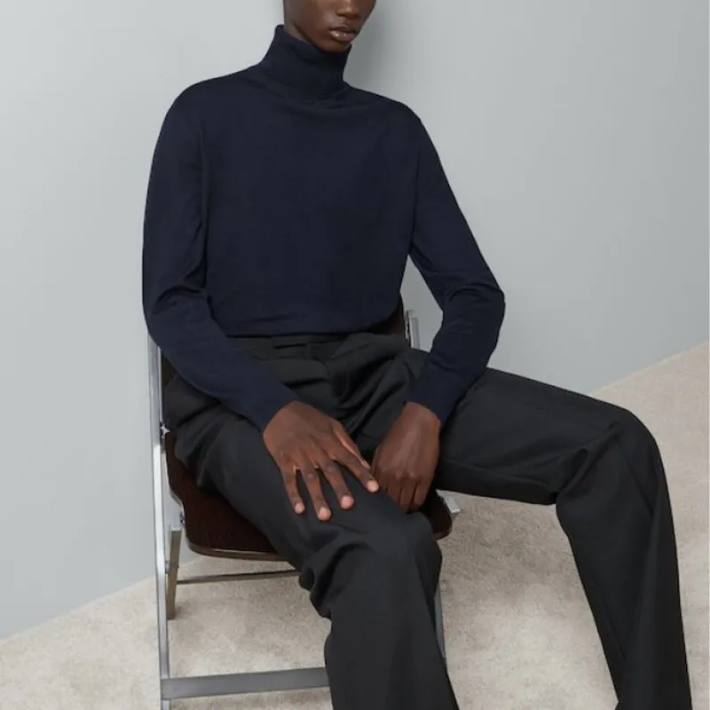 GUCCI Logo Embroidered Roll Neck Jumper-2