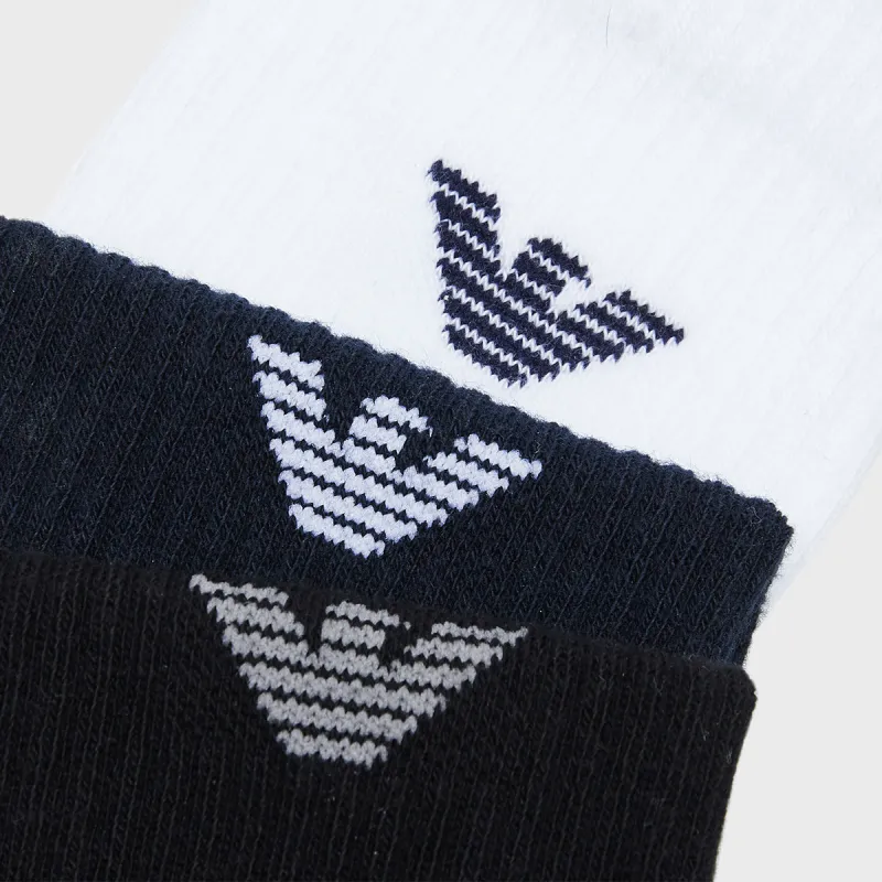 EMPORIO ARMANI SS23 Knee High Socks Men's 3 Pack-4