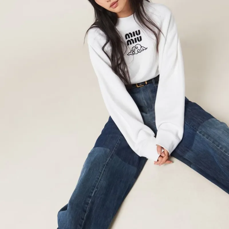 MIU MIU SS24 Sweatshirt Women's White-3
