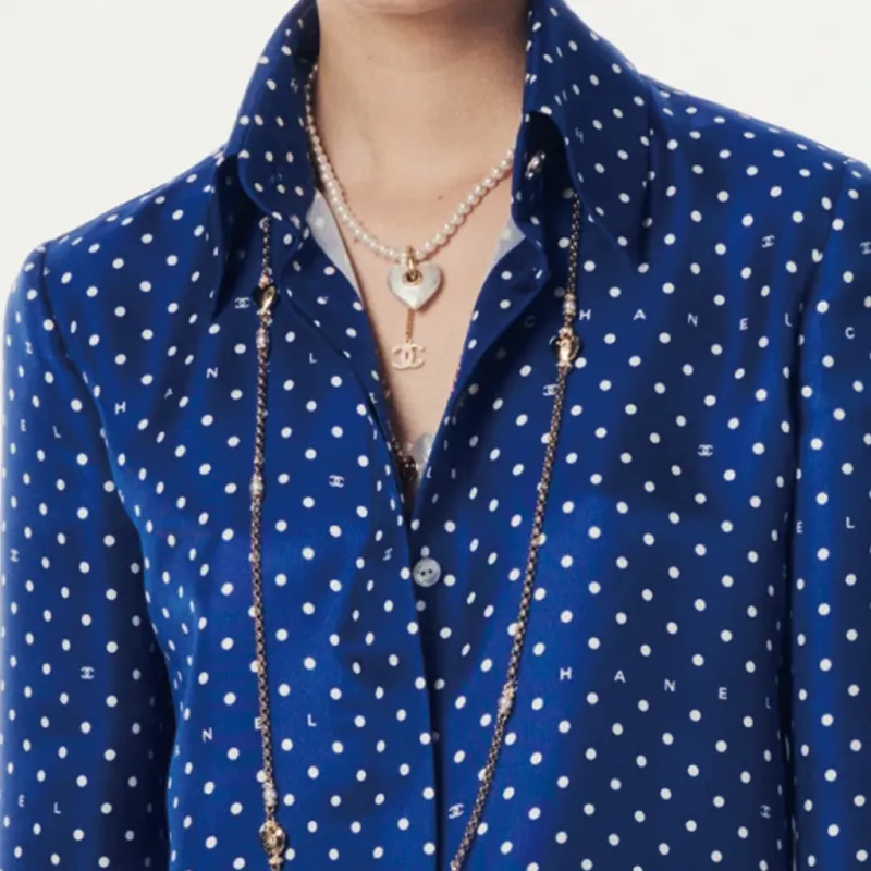 CHANEL 24 New Spring And Summer Arrivals Shirt Women's Blue-2