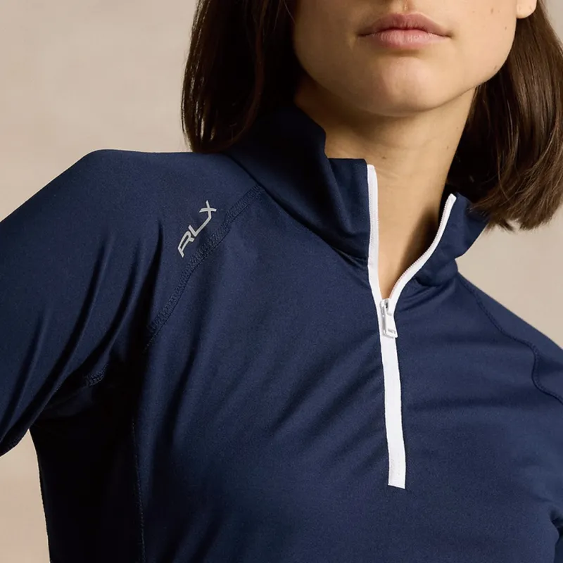 Polo Ralph Lauren Two Tone 4 Sweatshirt Women's Elegant Dark Blue-1