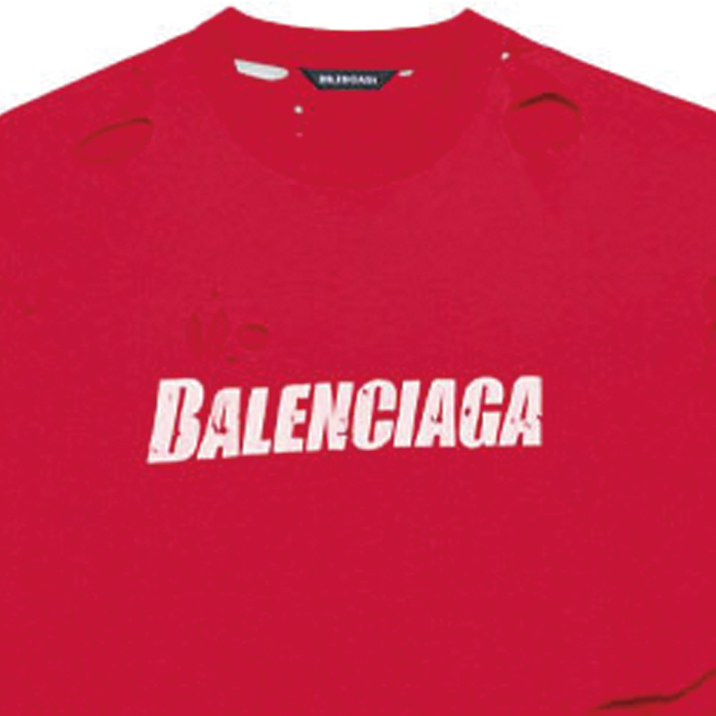 Balenciaga Caps Destroyed Flatground T-shirt - POIZON