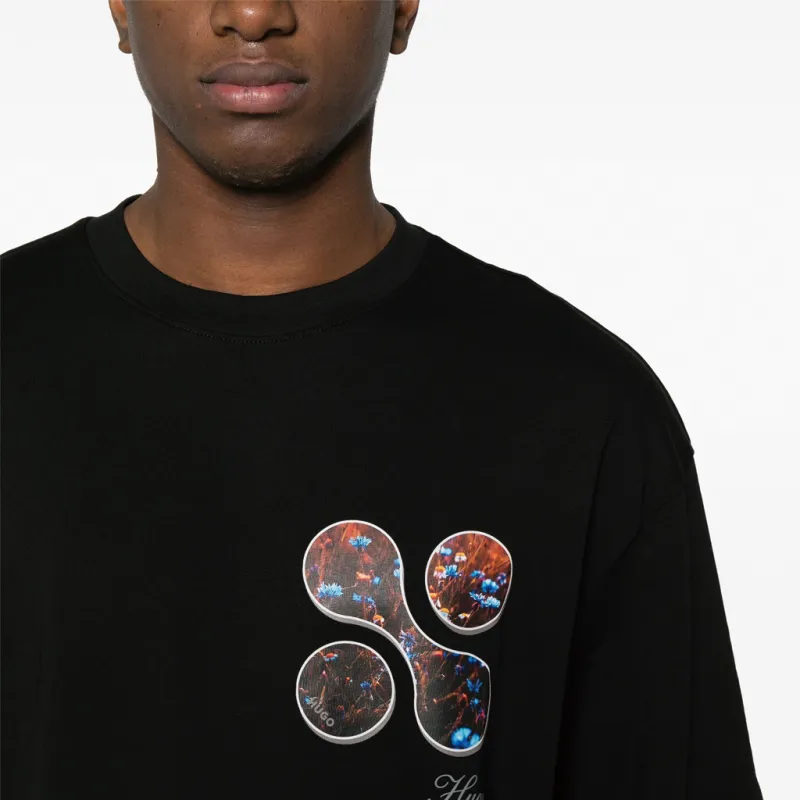 HUGO BOSS SS24 Drop Shoulder Sleeve T Shirt Men's Black-4