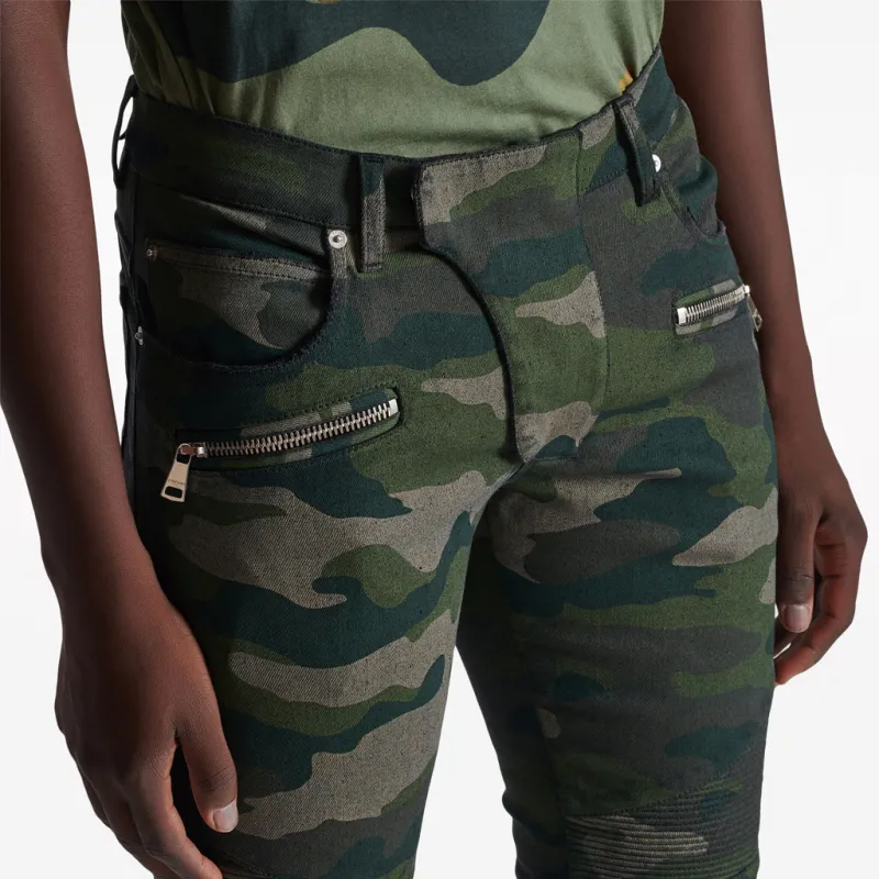 BALMAIN Camouflage print Slim Jeans-5
