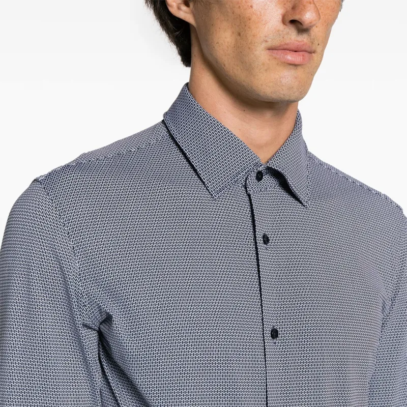 HUGO BOSS Geometric print Long sleeve Shirt-4