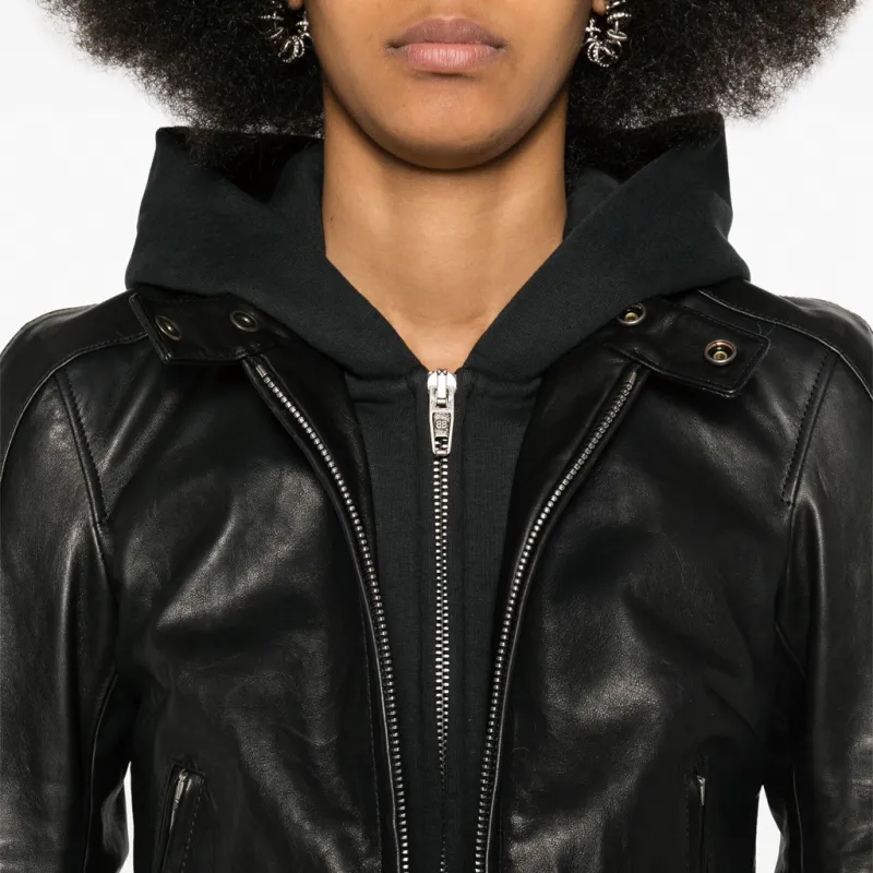 Balenciaga Layered detail Leather Jacket-1