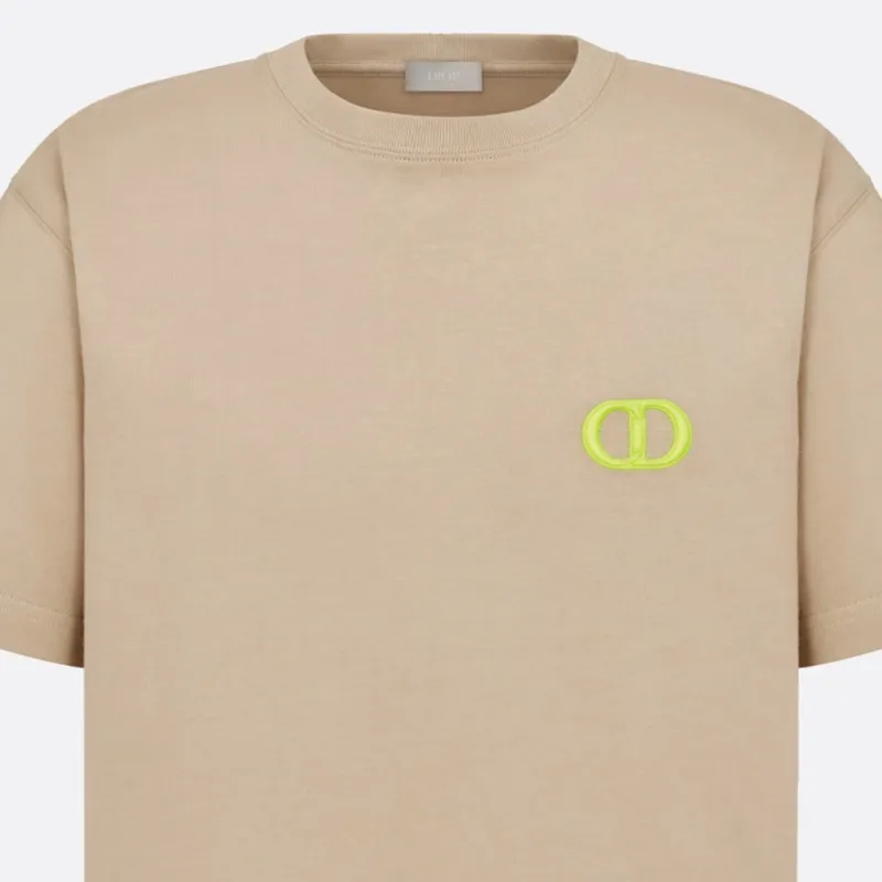 DIOR Logo Embroidered Crewneck T Shirt-6