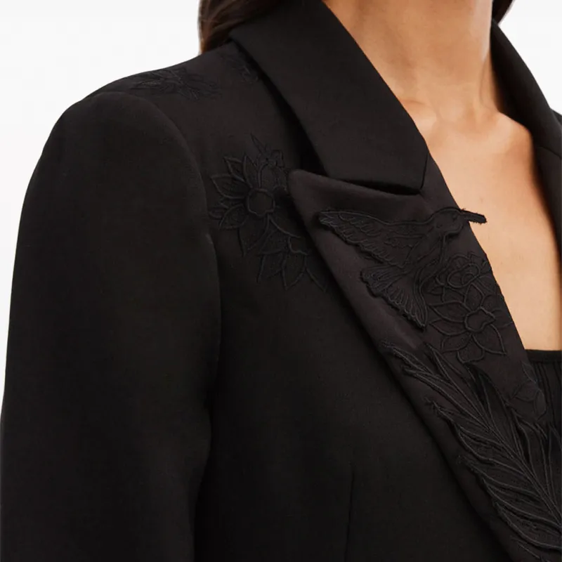 OSCAR DE LA RENTA Flora & Fauna Embroidered Blazer-4