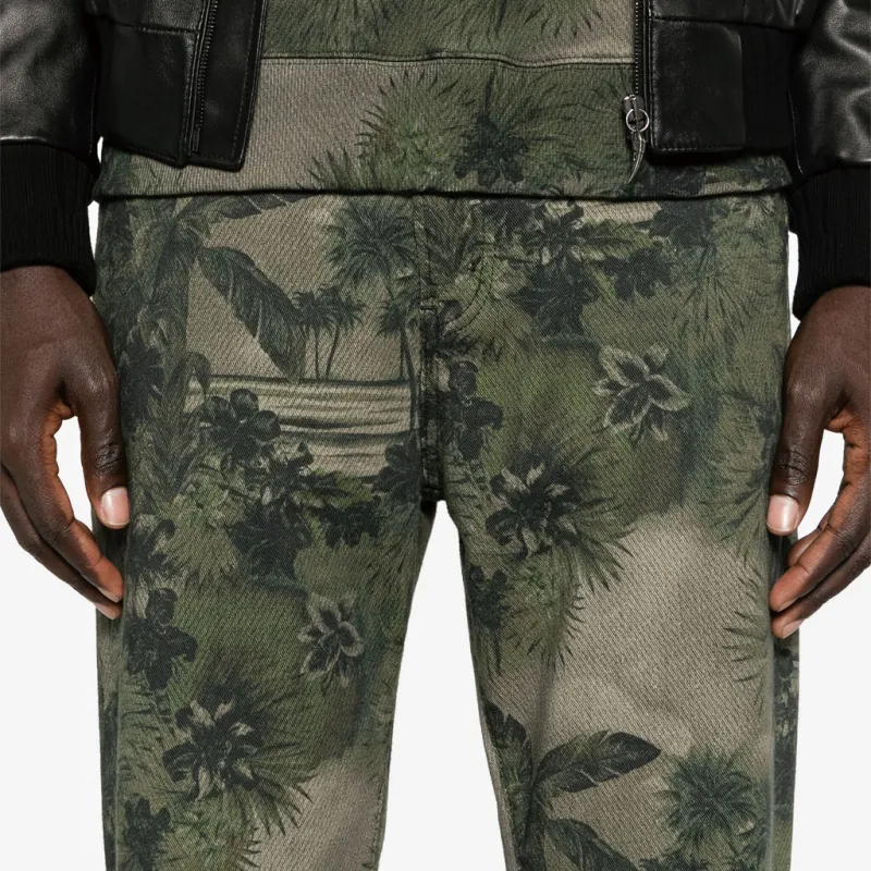 Roberto Cavalli Camouflage print Straight leg Jeans-4